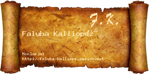 Faluba Kalliopé névjegykártya
